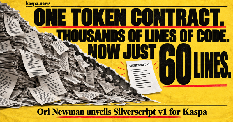 From thousands of lines to sixty. Kaspa contracts get a readable language