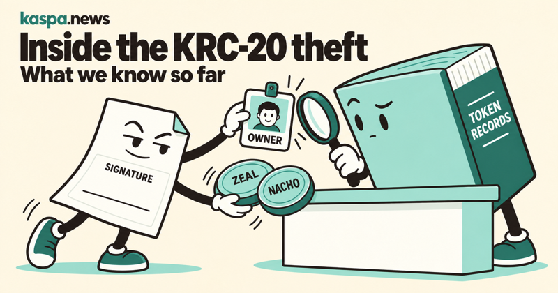 A paper impostor takes ZEAL and NACHO tokens while a mint ledger character studies a borrowed owner badge and overlooks the blank signature on the request.