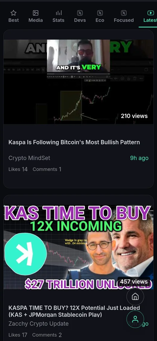 Kaspa News Latest videos on Android